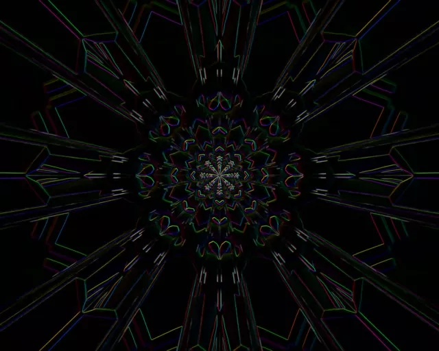 5:4 Industrial Neon Tunnel Kaleidoscope VJ Loop 60fps Screensaver
