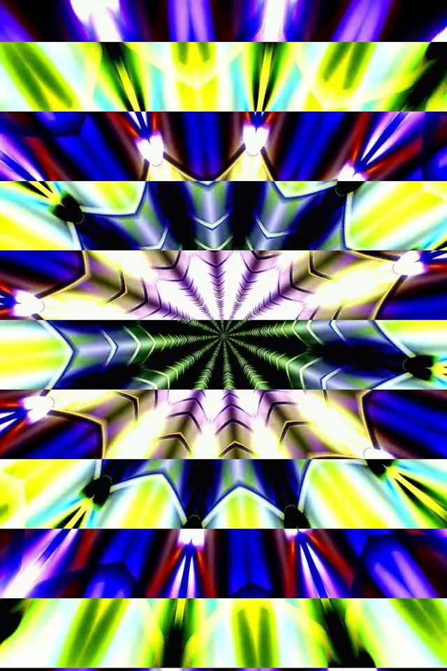 Neon Tunnel Kaleidoscope Vortex 60fps 2:3 Portrait Screensaver Animation