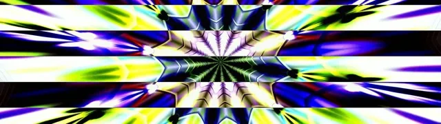 32:9 Ultrawide Neon Tunnel Kaleidoscope VJ Loop 60fps Screensaver