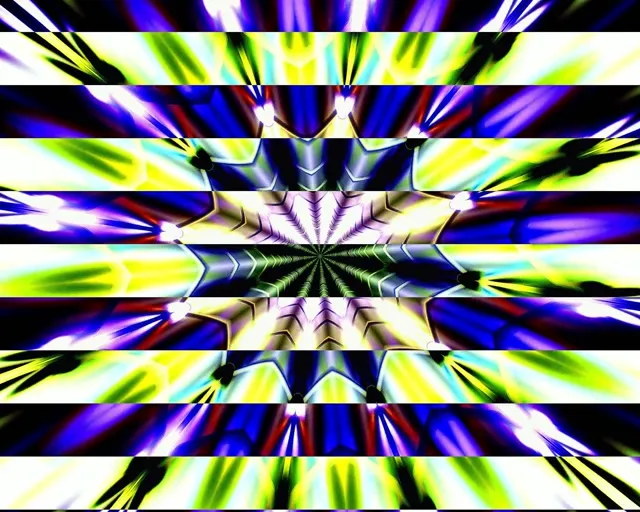 5:4 Industrial Neon Tunnel Kaleidoscope VJ Loop 60fps Screensaver