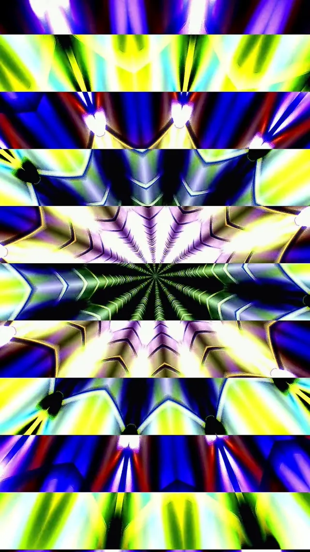 Neon Tunnel Kaleidoscope Vortex 9:16 Reels 60fps Screensaver