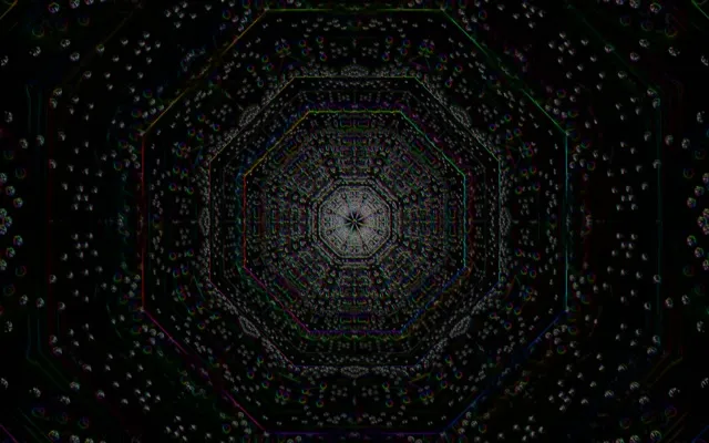 Neon Tunnel Hexagonal Vortex 16:10 MacBook 60fps Screensaver VJ Loop
