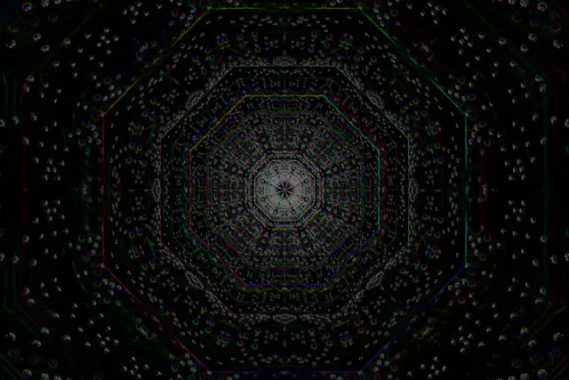 Neon Tunnel Spiraling Octagon Vortex VJ Loop 60fps 3:2 Screensaver