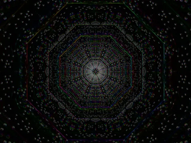 Neon Tunnel Kaleidoscope Vortex Loop 4:3 Classic 60fps Screensaver