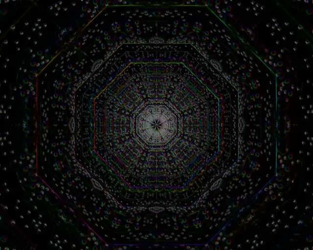 Neon Tunnel Fractal Kaleidoscope VJ Loop 5:4 Industrial 60fps Screensaver