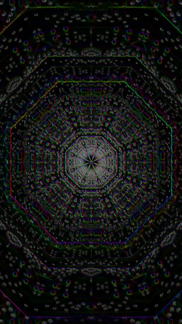 Neon Tunnel Fractal Vortex | 9:16 Reels | 60fps Screensaver VJ Loop