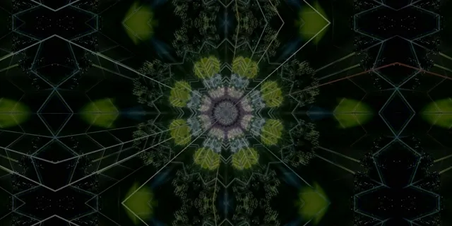 Neon Tunnel Fractal Kaleidoscope VJ Loop 2:1 Univisium 60fps Screensaver