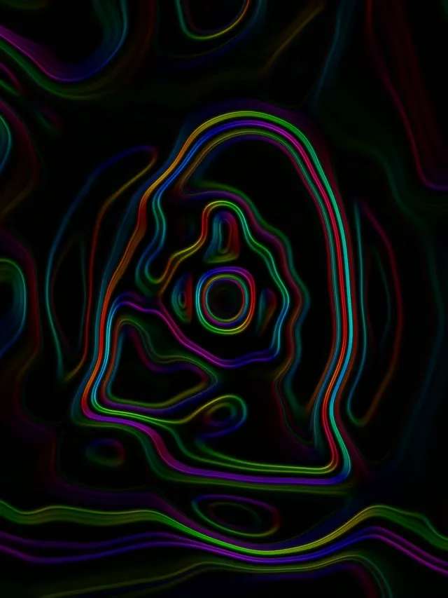 Tunel Neon Linii Contur Rotitoare VJ Loop 3:4 iPad Portrait 60fps Screensaver
