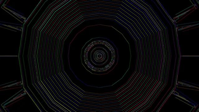 Neontunneli Näytönsäästäjä 4K UHD 60fps Värikäs Oktogoni Vj Loop