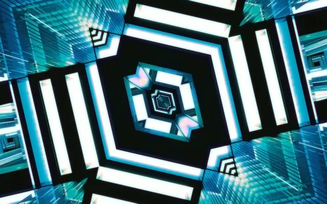 Neon Tunnel Spiraalne Teemant VJLoops 60fps 16:10 Macbook Ekraanisäästja