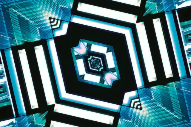 Неоновый Туннель Калейдоскоп VJLoops 3:2 Surface 60fps Заставка