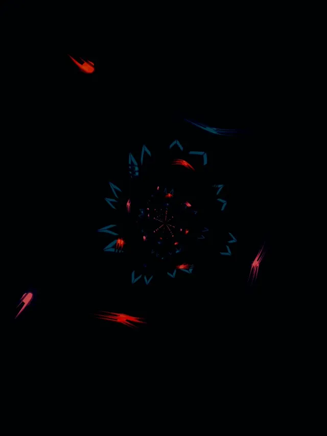 霓虹隧道深色萬花筒漩渦 VJ Loop 3:4 iPad 直向 60fps 屏保
