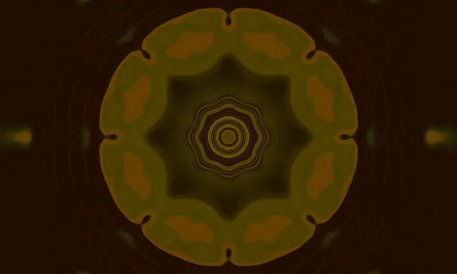 Golden Mandala Neon Tunnel VJ Loop 5:3 Wide 60fps Screensaver