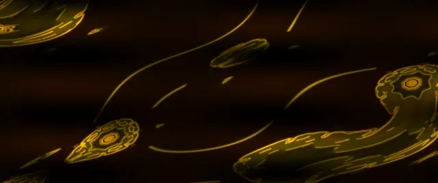 Gold Neon Tunnel Spiraling Waves VJ Loop 2.39:1 60fps Screensaver