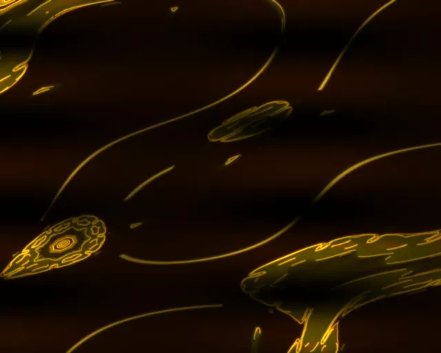 5:4 Industrial Neon Tunnel VJ Loop 60fps Screensaver Liquid Gold Waves