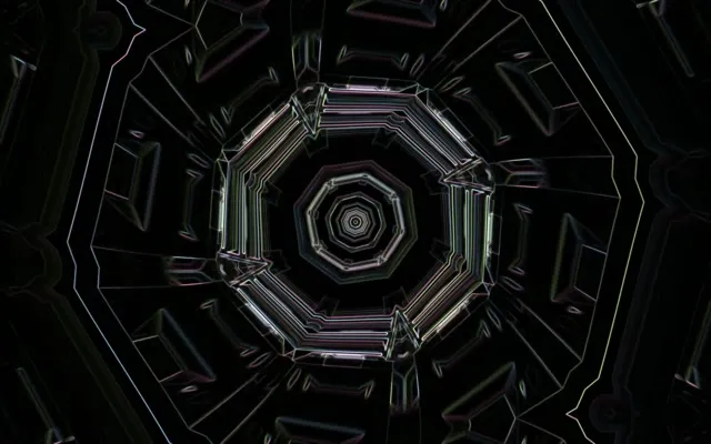 16:10 Macbook Neon Tunnel Hexagon Vortex 60fps Screensaver VJ Loop