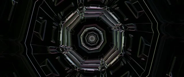 Neon Tunnel Octagon Vortex 2.39:1 Cinemascope 60fps VJ Loop Screensaver