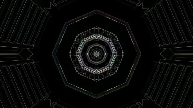 Neon Tunnel Screensaver 4K UHD 60FPS Hexagon VJ Loop