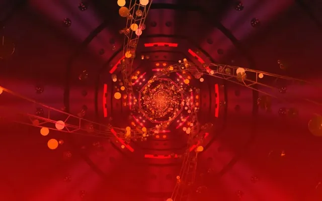 Neontunnel Oktagon Virvel VJ Loop 60fps 16:10 MacBook Skärmsläckare