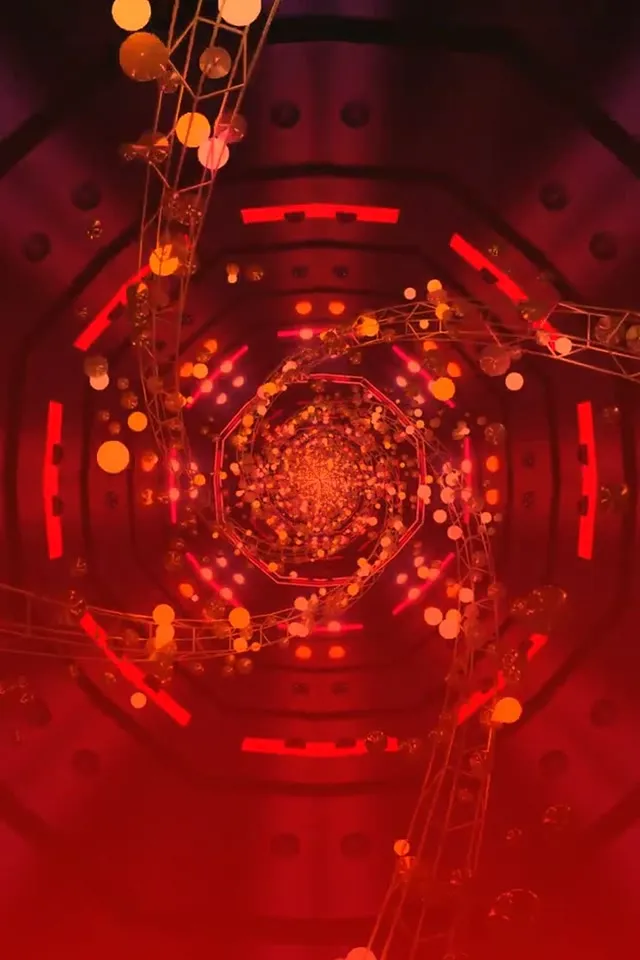 霓虹隧道八边形涡流 2:3 竖屏 60fps 屏保 VJLoops