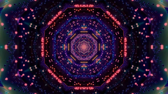 Túnel Neón Protector de Pantalla 4K UHD 60fps Octógono VJLoops