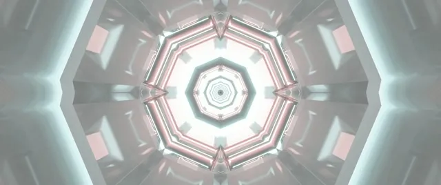 Neontunnel Oktagon Virvel Skärmsläckare 2.39:1 Cinemascope 60fps VJ Loop