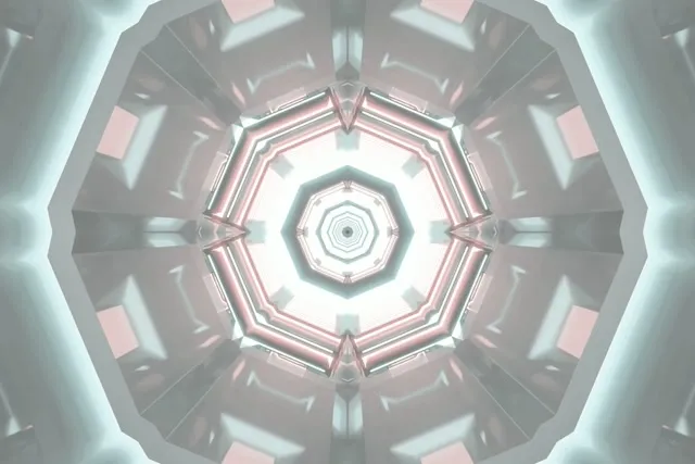 تونل نئون هشت‌ضلعی گردباد VJ Loop 3:2 Surface 60fps محافظ صفحه