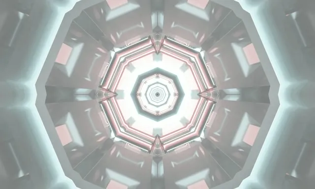 Neontunnel Oktagon Virvel VJ Loop 5:3 Bred 60fps Skärmsläckare