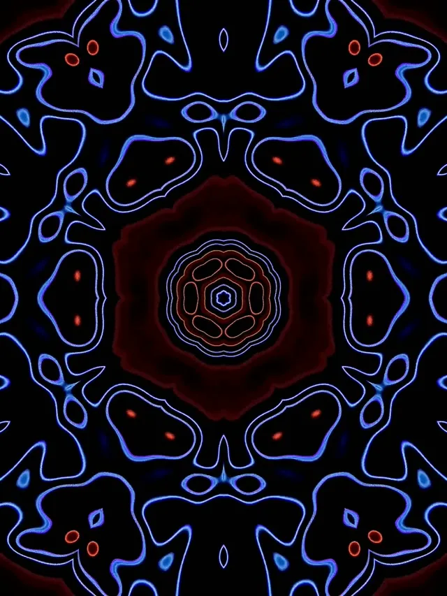 Неон Тунел Калајдоскоп Bloom 3:4 iPad Portrait 60fps Screensaver VJ Loop