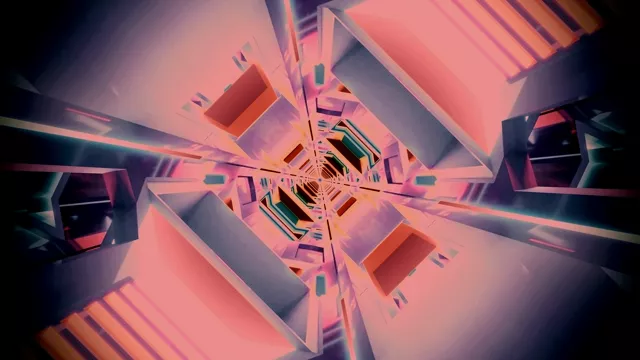 Đường Hầm Neon Screensaver 4K UHD 60fps Xoáy Hồng VJ Loop