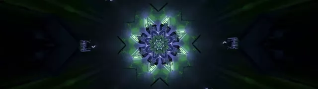 32:9 Neon Tunnel Kaleidoscope VJ Loop 60fps Screensaver