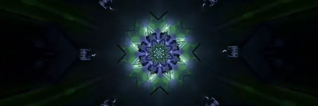 3:1 Triple Wide Neon Tunnel Kaleidoscope 60fps Screensaver VJ Loop