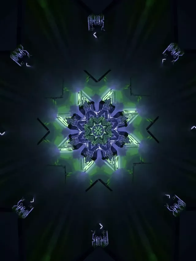 3:4 iPad Portrait Neon Tunnel Kaleidoscope VJ Loop 60fps Screensaver