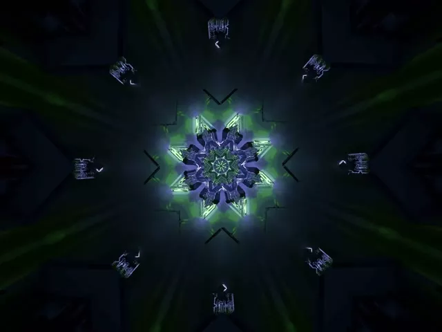 Neon Tunnel VJ Loop 4:3 Classic 60fps Kaleidoscope Screensaver