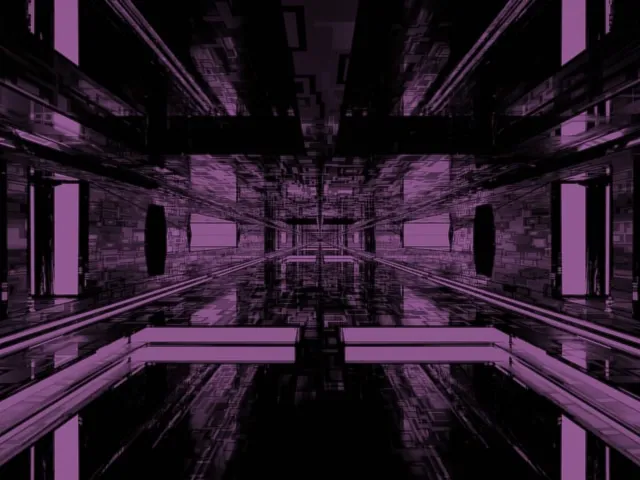 Neon Tunnel VJ Loop 4:3 Classic 60fps Screensaver Pixelated Grid