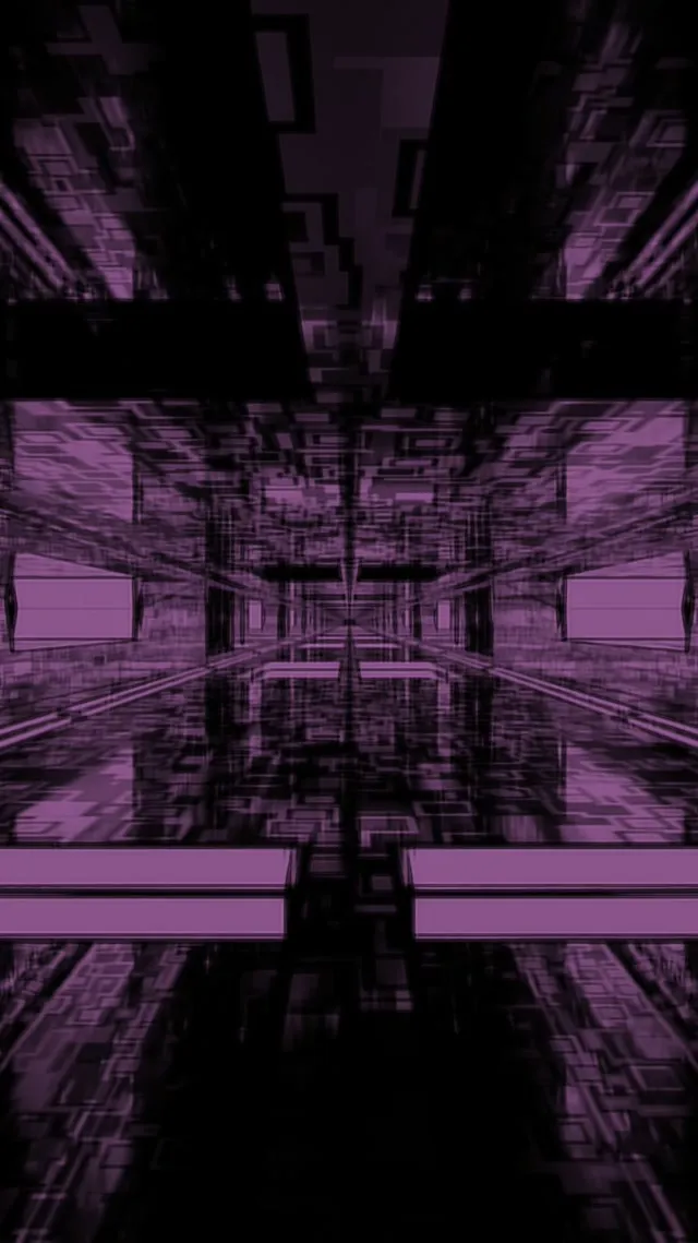 9:16 Reels 60fps Neon Tunnel Vj Loop Screensaver Pulsating Purple Vortex