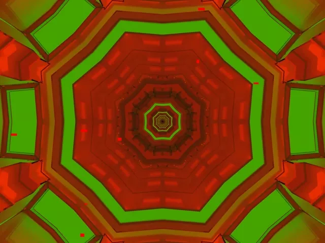 Pulsating Octagon Neon Tunnel 4:3 Classic 60fps VJ Loop Screensaver