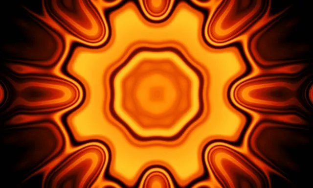 Neon Tunnel VJ Loop 60fps 5:3 Wide Pulsating Crimson Star Screensaver