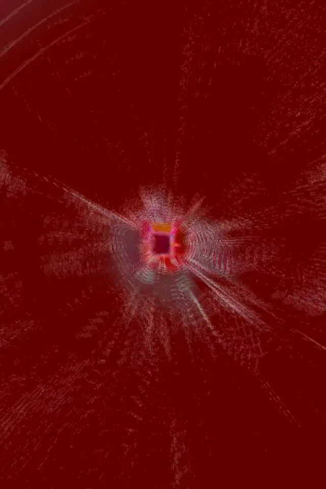 Crimson Pulsating Neon Tunnel VJ Loop 2:3 Portrait 60fps Screensaver
