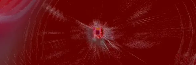 Neon Tunnel Pulsating Vortex VJ Loop 3:1 Triple Wide 60fps Screensaver