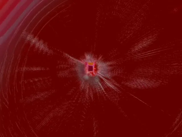 Pulsating Red Neon Tunnel VJ Loop 4:3 Classic 60fps Screensaver