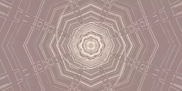 Tunel Neon Geometric Decagon Vortex VJ Loop 2:1 Univisium 60fps Economizor Ecran