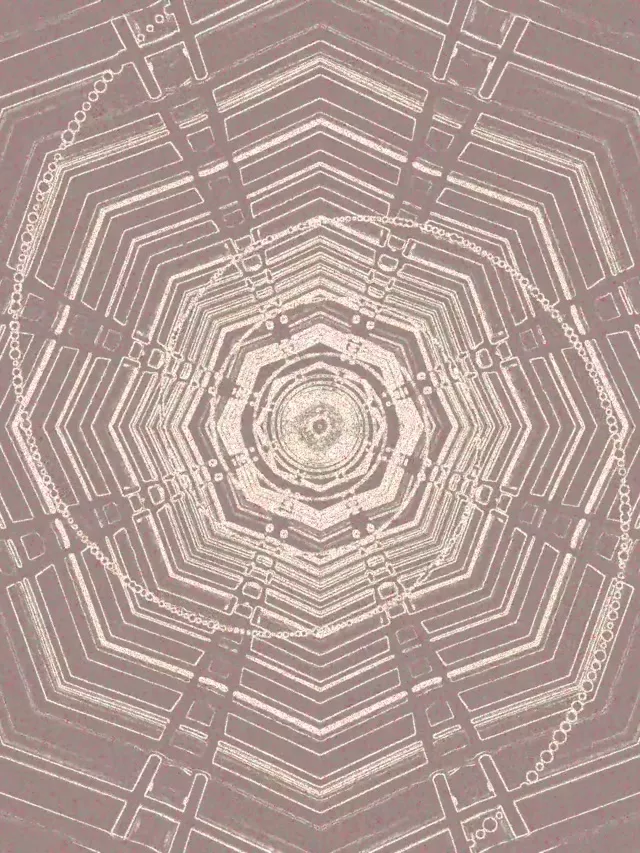 Неон тунел геометриски октагон вортекс 3:4 iPad портрет 60fps чувар на екран VJ Loop