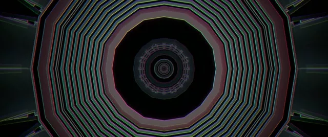 პულსირებული ნეონის გვირაბი VJLoops 60fps 2.39:1 Cinemascope ScreenSaver