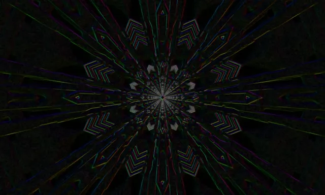 Neon Tunnel VJ Loop 60fps Spiraling Kaleidoscope 5:3 Wide Screensaver