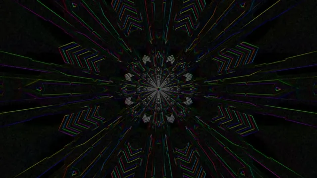 Neon Tunnel Screensaver 4K UHD 60FPS VJ Loop Colorful Geometric Patterns