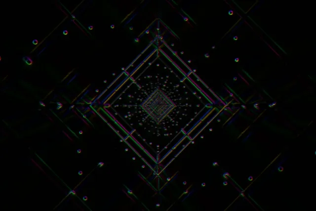Neon Tunnel VJ Loop Spiraling Diamond Vortex 3:2 60fps Screensaver