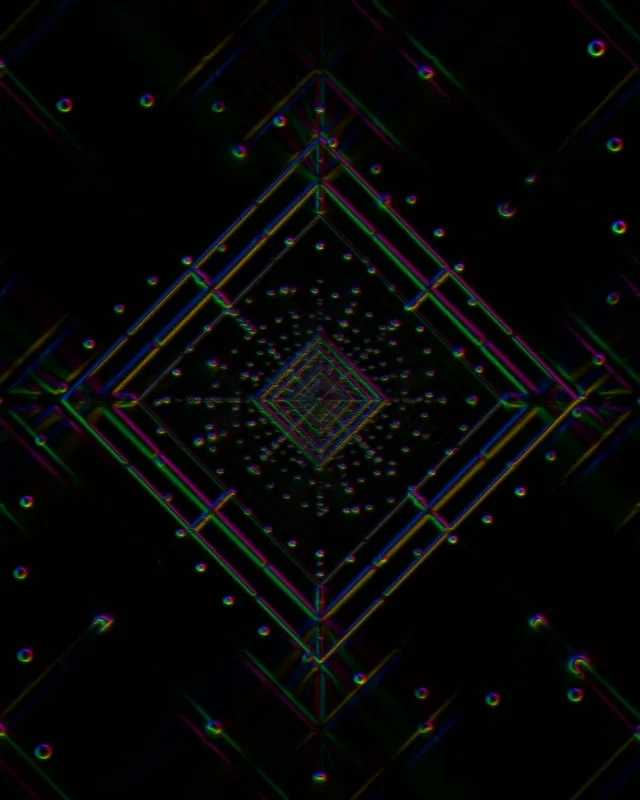 Neon Tunnel VJ Loop 4:5 Instagram 60fps Screensaver Spiraling Diamond Vortex