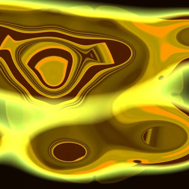 Neon Tunnel VJ Loop 1:1 Square 60fps Golden Pulsating Waves Screensaver