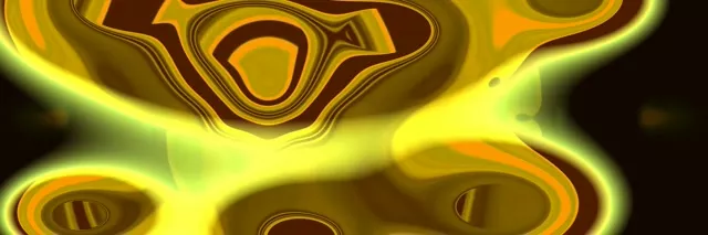 3:1 Triple Wide Neon Tunnel Gold Swirl VJ Loop 60fps Screensaver